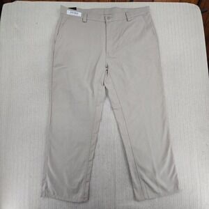 Wrangler Pants Mens 40x30 Beige Plain Front Canvas Chino Workwear Utility New